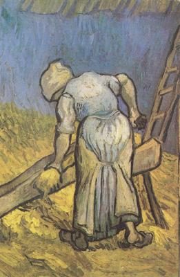 Vincent Van Gogh Peasant Woman Cutting Straw (nn04) Spain oil painting art
